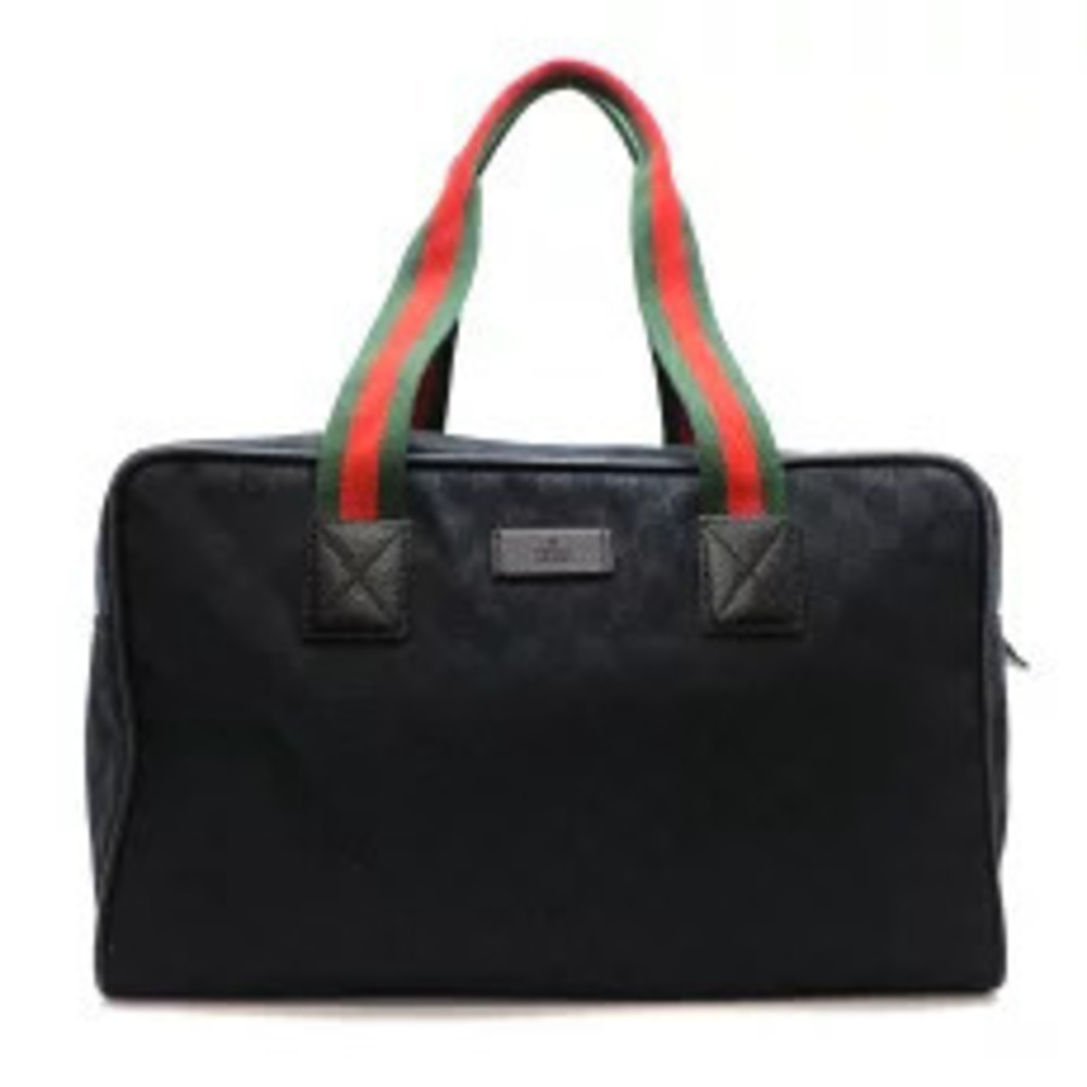 Gucci Boston Bag GG Canvas Black